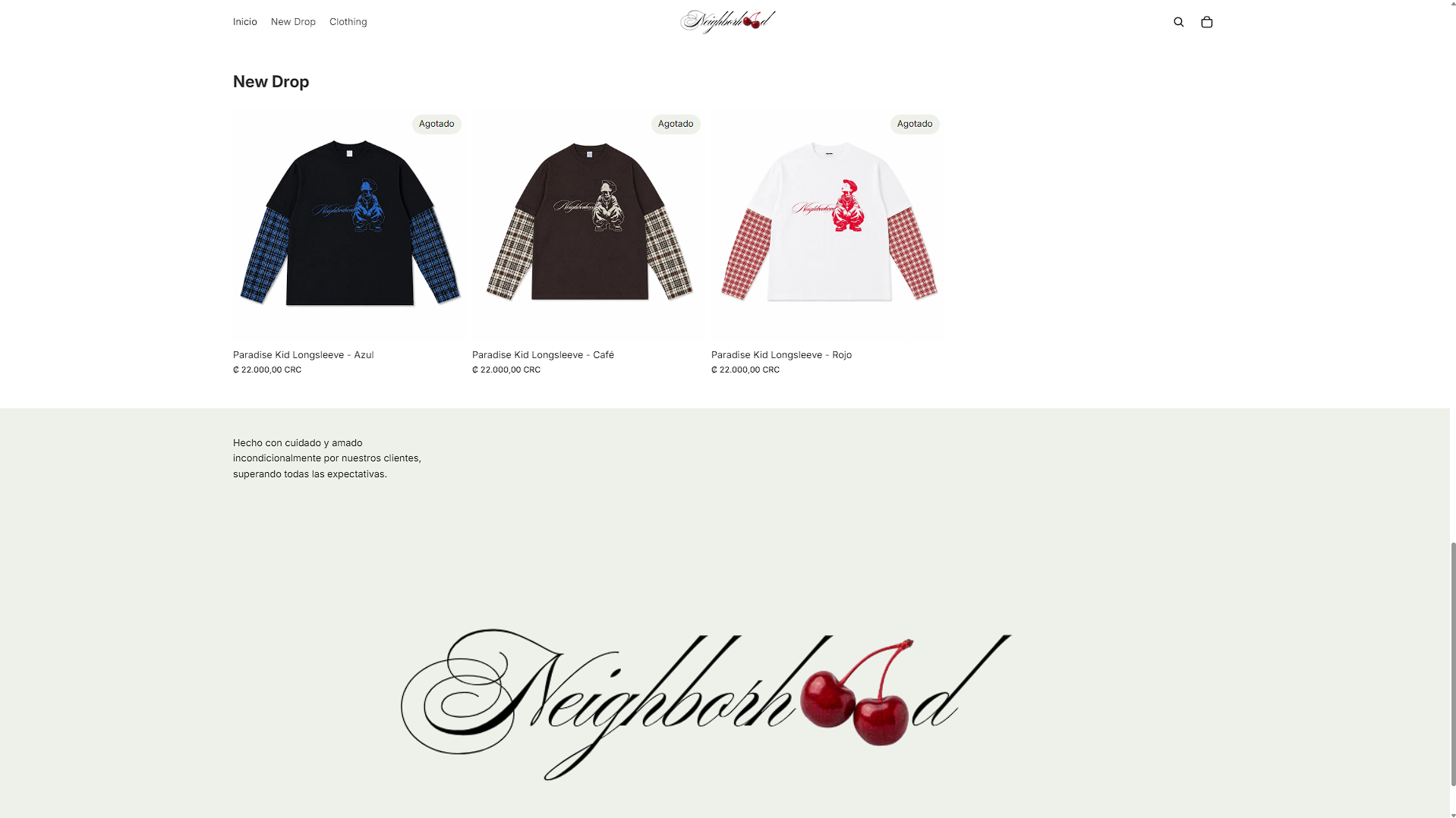 Captura de pantalla del proyecto Neighborhood CR
